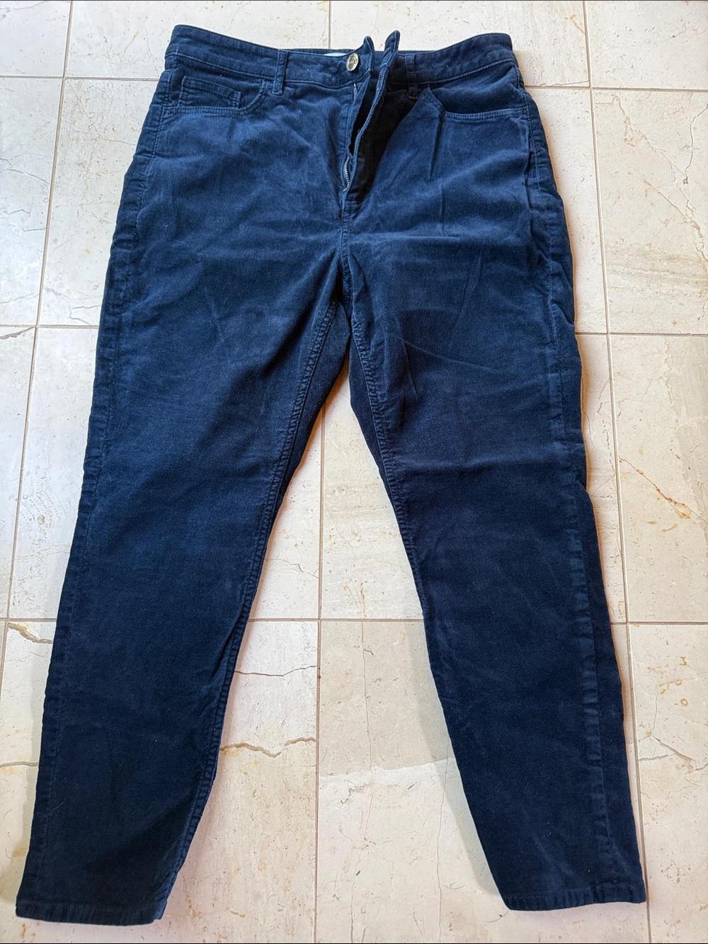 LOFT high rise velour cropped jeans